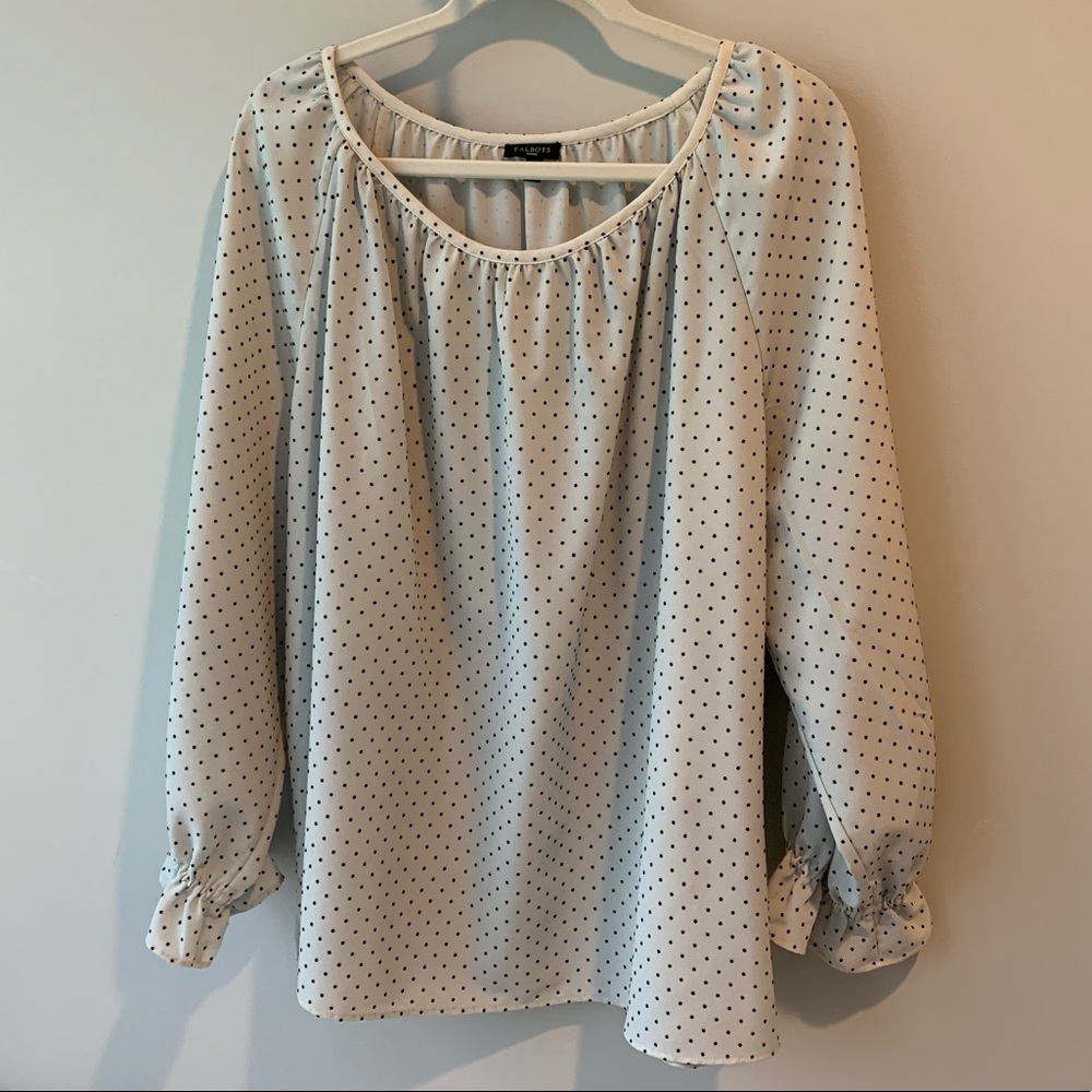 Talbots Plus Size Polka Dot Blouse